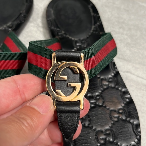 Gucci GG Thong Web Sandal - Picture 4 of 7